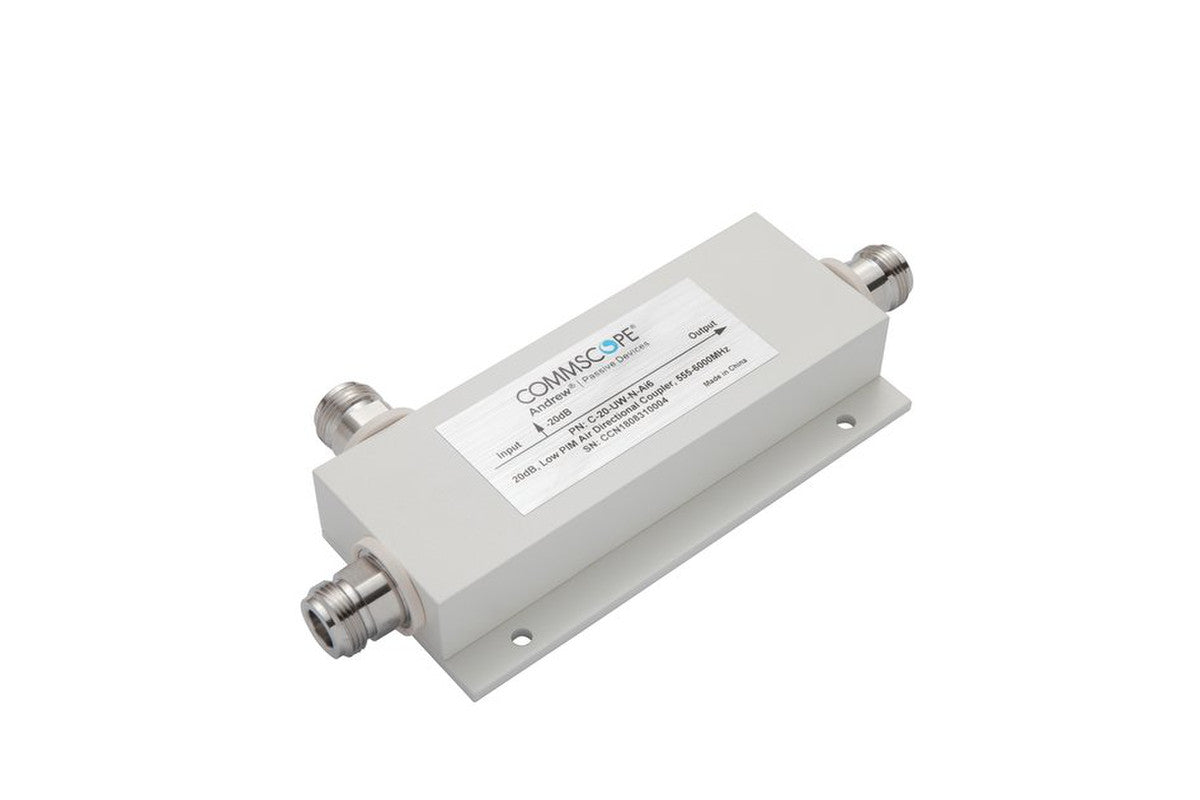 CommScope C-20-UW-N-AI6 Air Directional Coupler is a high-performance RF component designed for precise signal distribution across a 555-6000 MHz range.