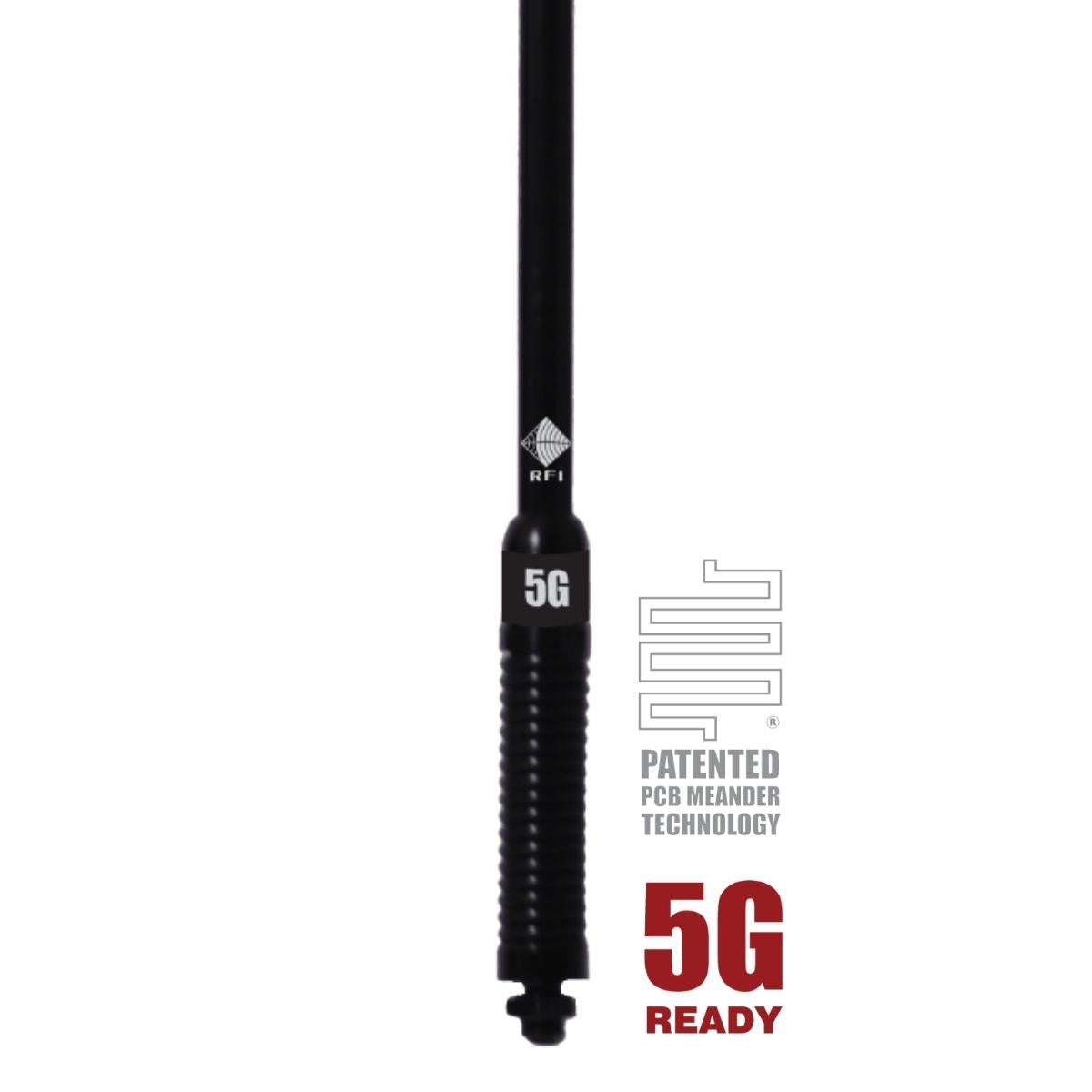 RFI CD8194-B 5G Bullbar Antenna, 698-3800 MHz, High Gain, Spring Base - Black