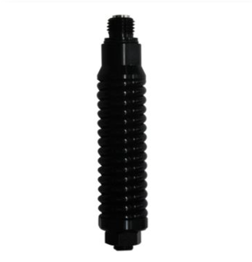 RFI CDQ-SA8-HD-B-SMA Heavy Duty Spring Assembly (8 mm); 5m SMA(M) - Black, featuring a spring design and a 5m 9006 cable with SMA male connector.