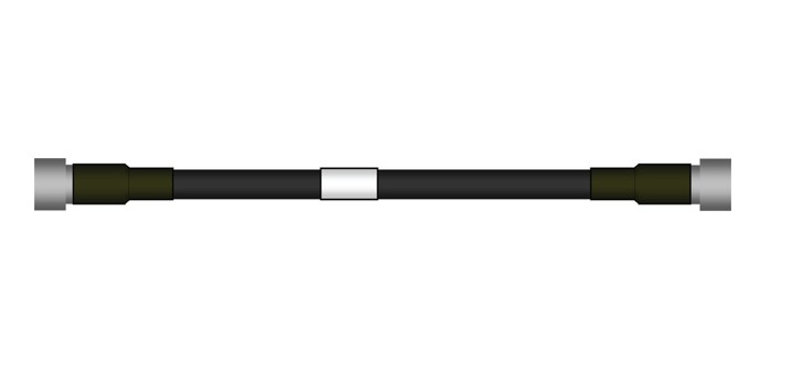 Commscope F4R-HPHMDM-1M Jumper, 7-16 DIN-Male to 4.3-10-Male, 1m