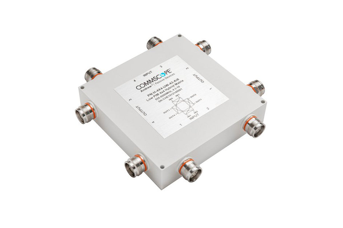 Commscope H-4X4-UW-43-AI6 Hybrid Matrix, 555-6000 MHz, 4.3-10-Female