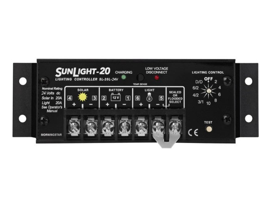 Morningstar SL-20L-24V SunLight PWM Light Controller, 20A, 24V, LVD