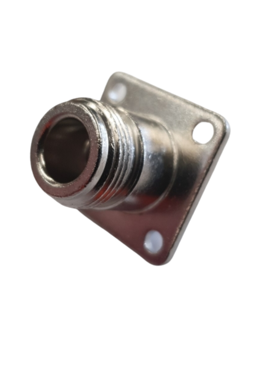 Pulse N-239 N-Female Connector, Crimp, Square Panel - RG142, RG223, RG400 and RG55 Cables