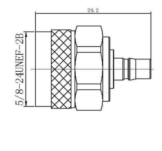 Pulse QMA-10 N-Male to QMA-Female Adapter
