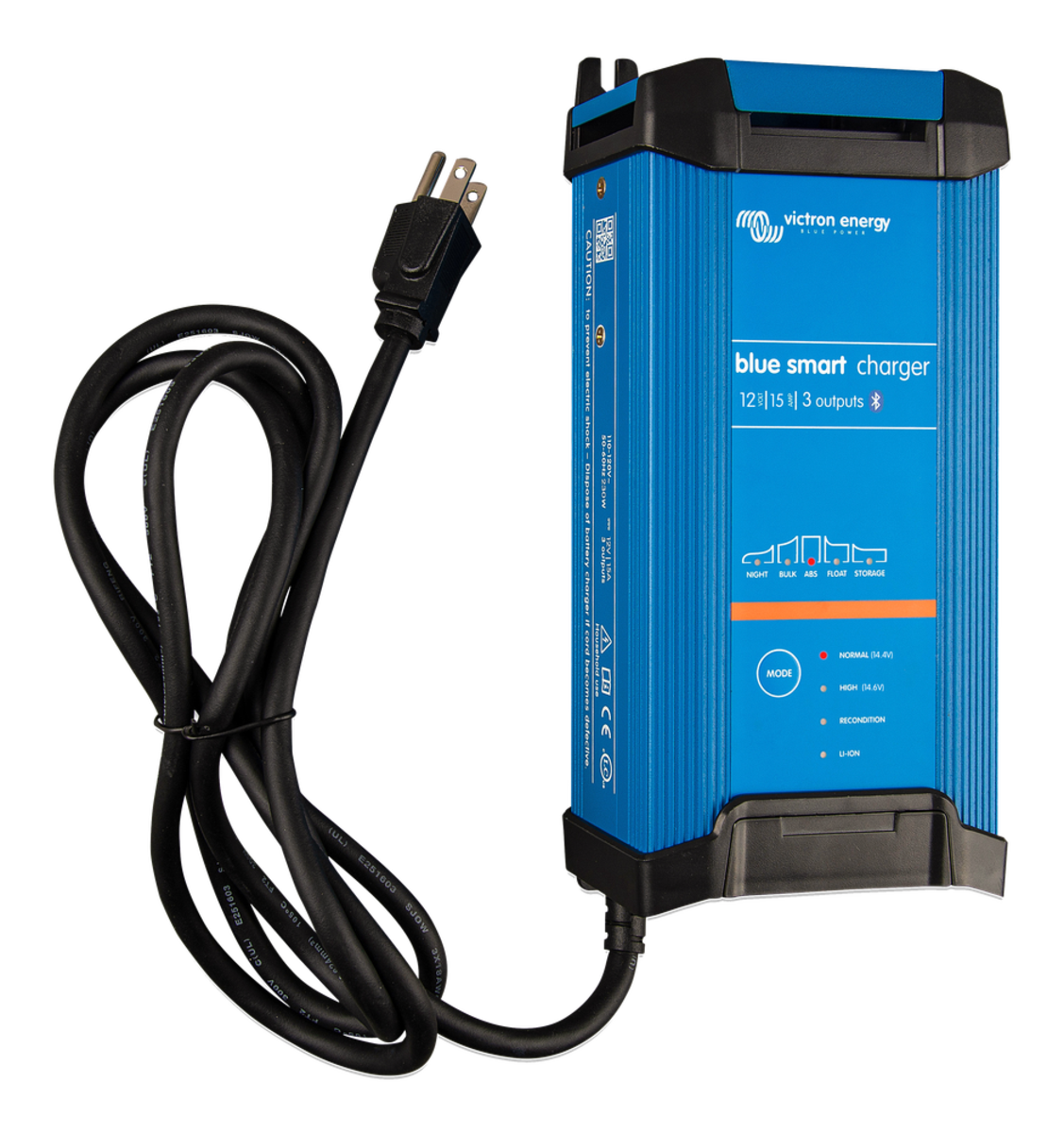 Victron BlueSmart IP22 Charger, 12V, 15A, 3 Outlet - BPC121544012