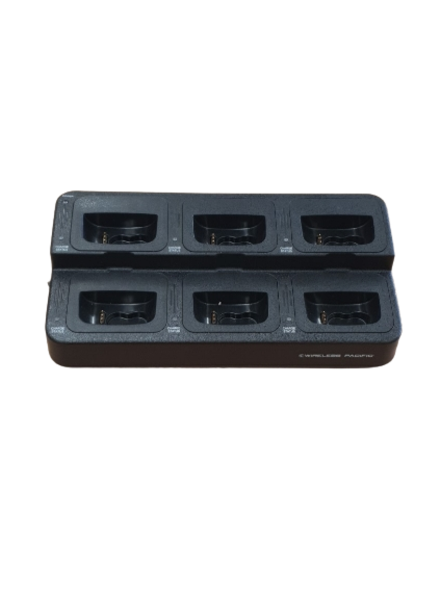 X01DR X6WC-AU 6-Way Desktop Charger, 110-240 VAC/12 VDC PSU
