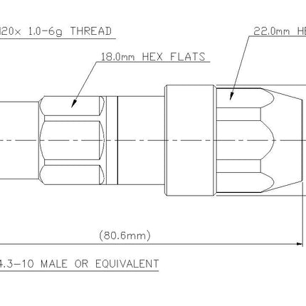 Andrew L4HF-D 4.3-10 female RF connector