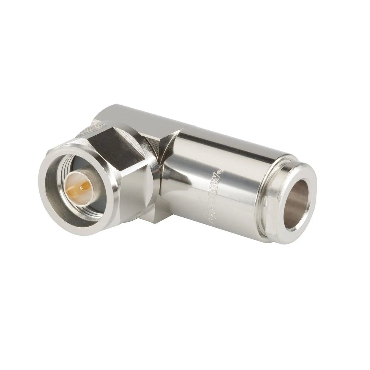 CommScope 400PNR-C Right Angle Connector, N-Male, Fits CNT-400 Braided Cable