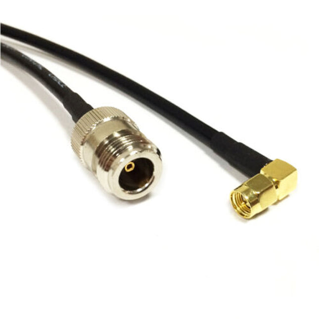 Pulse RG58 N-Female to Right Angle SMA-Male Cable Lead - 0.5m