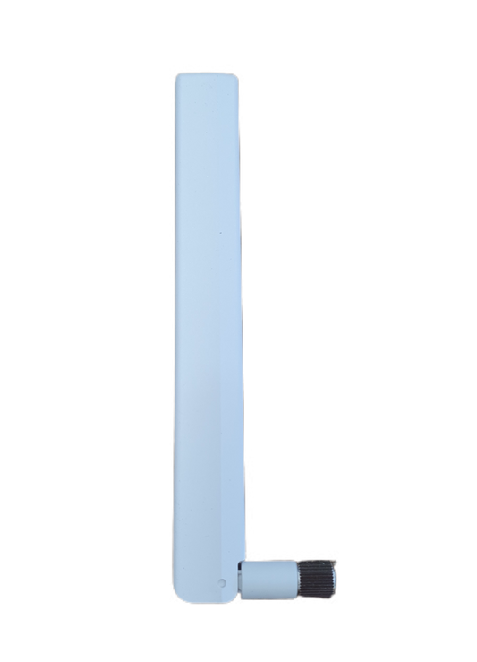 RFI ANT-LTE-SMA-W LTE Terminal Antenna, 698-2700 MHz, 2.6 dBi, Right Angle SMA-Male - White