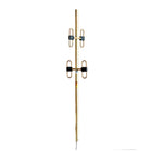 The RFI BA40-57-P is a UHF binary dipole array antenna terminated with 4.3-10(F) and 0.5m RG142 Cable tail. It operates within the 330-420 MHz frequency range, offering a 3 dBd gain.