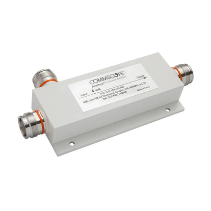 CommScope C-6-UW-43-AI6 Air Directional Coupler is designed for precise RF signal distribution across a broad frequency range of 555-6000 MHz.