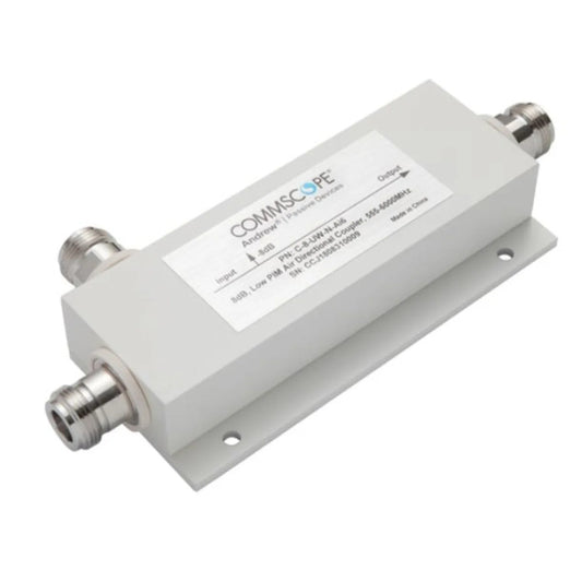 CommScope C-8-UW-N-AI6 Air Directional Coupler is designed for precise RF signal distribution across a broad frequency range of 555-6000 MHz.