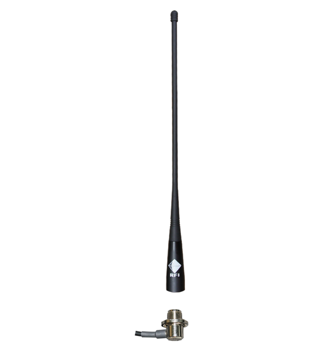 RFI CD34 CB Antenna; UHF CB Mopole; 4 dBi; 477 MHz; MBC 5m FME(F) UHF(A)