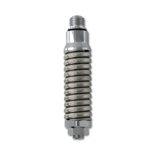 RFI CDQ-SA8 Heavy Duty Spring Assembly for Broomstick Antennas, 5m RG58 Cable, SMA-Male - Chrome