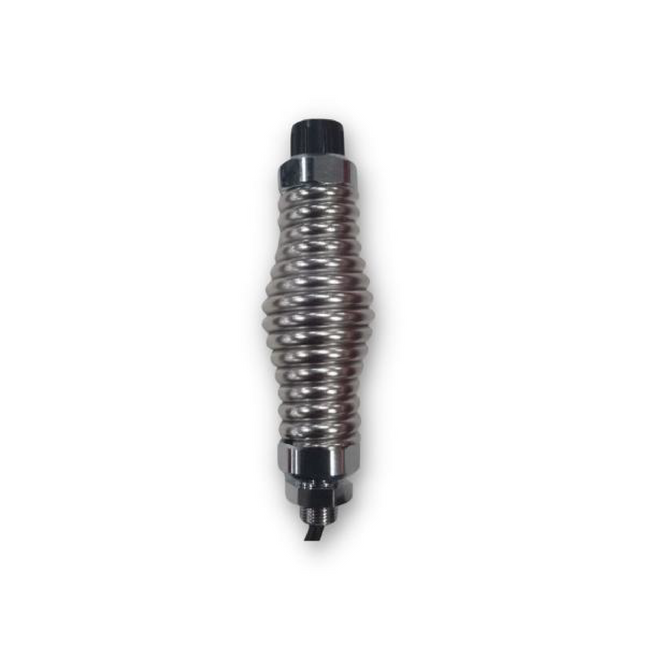 RFI CDR7100-SA-C Spring Assembly; 5m FME(F) - Bright Chrome, featuring durable 5m 9006 cable terminated with FME(F) connector in bright chrome.