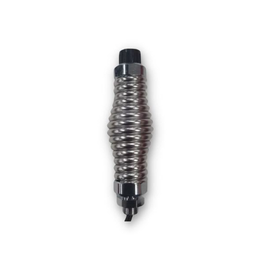 RFI CDR7100-SA-C Spring Assembly; 5m FME(F) - Bright Chrome, featuring durable 5m 9006 cable terminated with FME(F) connector in bright chrome.