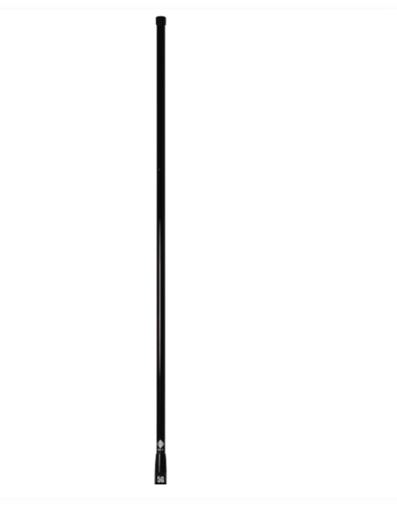 RFI CDR8195-B-WHIP 5G Vehicle Antenna Whip, 698-3800 MHz, 6.5 dBi - Black