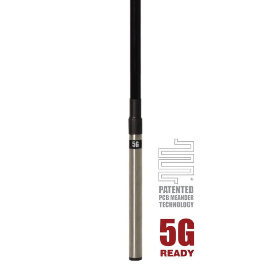 RFI COL8195-5M-N Collinear Antenna (698-3800 MHz); 5m N(M) - Black, is designed to embrace both current 4G LTE bands and the latest 5G LTE band.