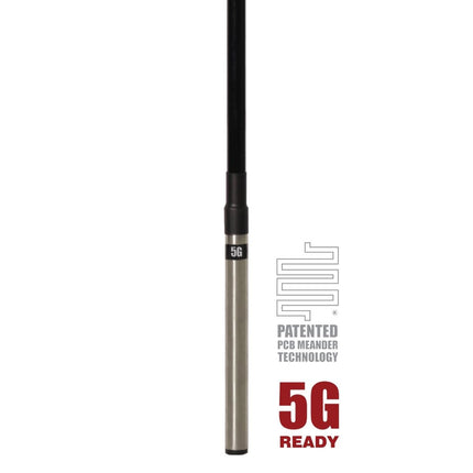 RFI COL8195 5G LTE 6.5 dBi Collinear Antenna (698-3800 MHz); 10m SMA(M) - Black is supplied with a 200mm x 19mm stainless steel mounting tube.