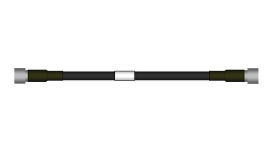 Commscope F4R-HRDM-2M-P Jumper, Right Angle 4.3-10-Male to 7-16 DIN-Male, 2m