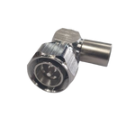 Pulse D43-103 4.3-10-Male Right Angle Connector, Solder/Crimp - RG214 Cable