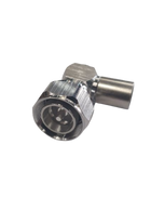 Pulse D43-103 4.3-10-Male Right Angle Connector, Solder/Crimp - RG214 Cable