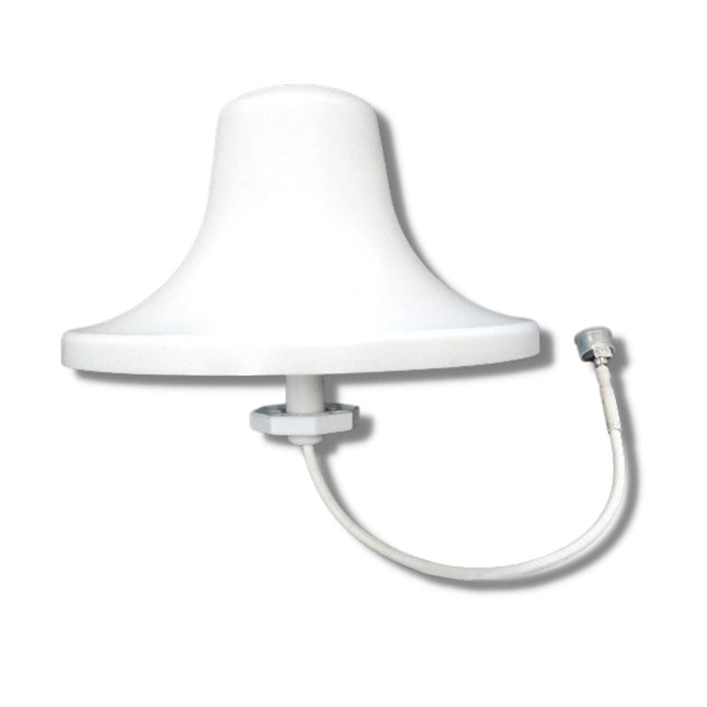 RFI DAS6938-SOC150-N Omni Ceiling Antenna - 698-960 MHz; 1710-3800 MHz covers both 4G and 5G bands; ideal for all fixed in-building coverage applications.