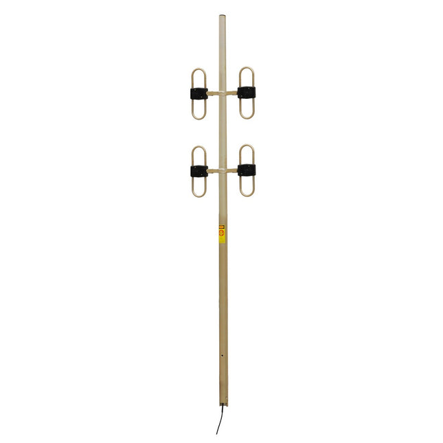 RFI EA40-67-P is a UHF elliptical dipole array antenna terminated with 4.3-10(F) and 0.5m RG142 Cable tail. It operates within 400-520 MHz with 5 dBd gain.