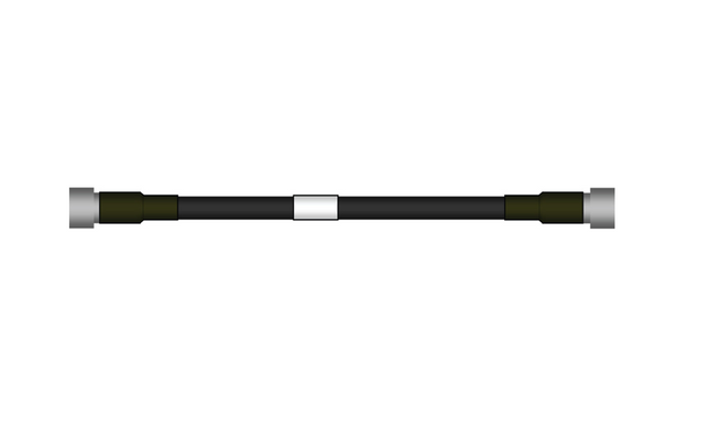 Commscope F1A-PNMNF-1M Jumper, Type-N Male to Type-N Female, 1m