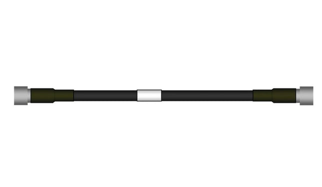 Commscope F4R-HPHMHM-1M Jumper, 4.3-10-Male to 4.3-10-Male, 1m