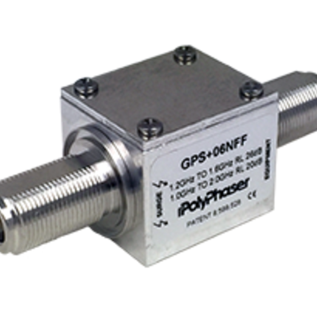 PolyPhaser GPS+06NFF Surge Protector, 1.2-1.6 GHz, N F-F Bulkhead