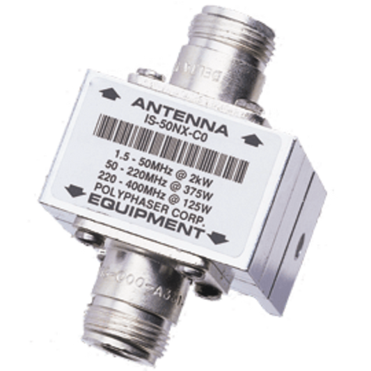 PolyPhaser IS-50NX-C0 Coaxial RF Surge Protector, N F/F, 1.5-700 MHz, 2 KW, 50 KA