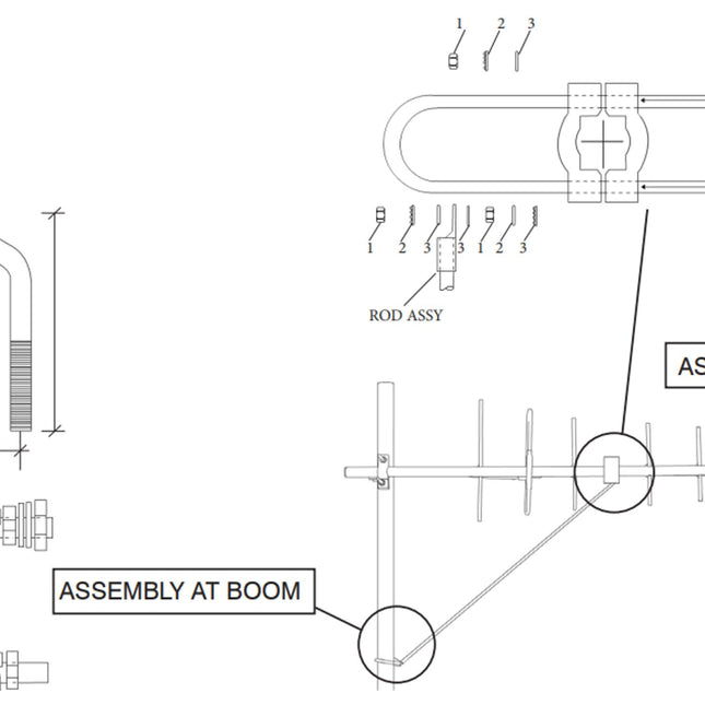 RFI M-4528 Anti Vibration Kit, Compatiable with YB and YW Series Yagis