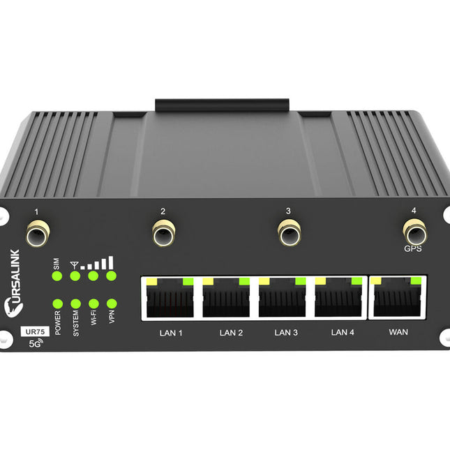Milesight UR75 Industrial Router with WiFi, GPS, Dual SIM, 5x PoE