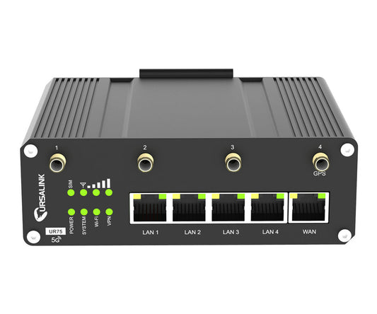 Milesight UR75 Industrial Router with WiFi, GPS, Dual SIM, 5x PoE