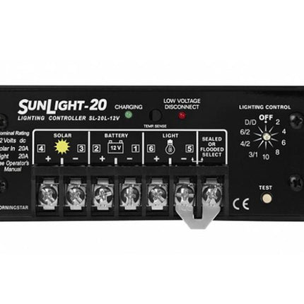 Morningstar SL-20L-12V SunLight PWM Light Controller, 20A, 12V, LVD