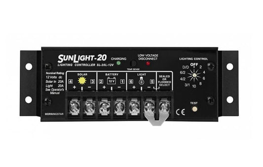 Morningstar SL-20L-12V SunLight PWM Light Controller, 20A, 12V, LVD