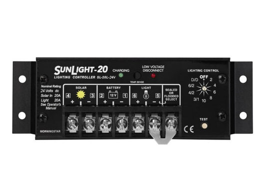 Morningstar SL-20L-24V SunLight PWM Light Controller, 20A, 24V, LVD