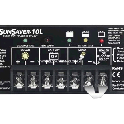 Morningstar SS-10L-12V G3 SunSaver PWM Solar Regulator, 10A, 12V, LVD