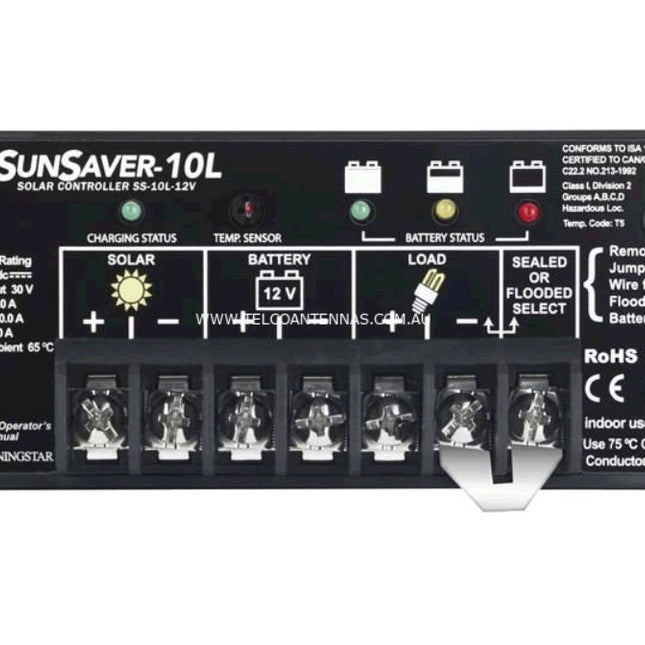 Morningstar SS-10L-12V G3 SunSaver PWM Solar Regulator, 10A, 12V, LVD