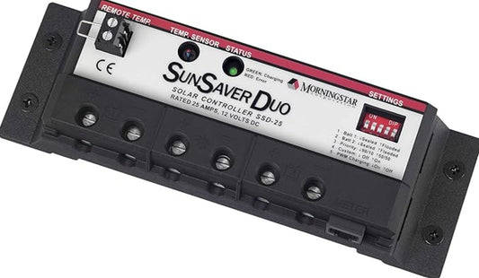 Morningstar SSD-25 SunSaver Duo PWM Solar Regulator, 25A, 12V