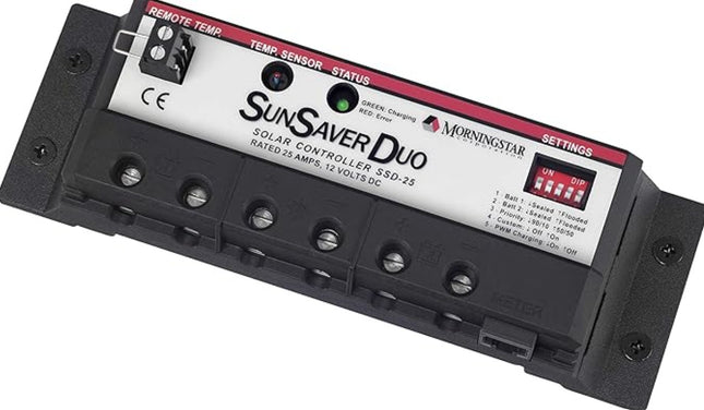 Morningstar SSD-25 SunSaver Duo PWM Solar Regulator, 25A, 12V