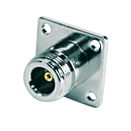 Pulse N-09 N-Female Connector, Solder Pot Square Flange