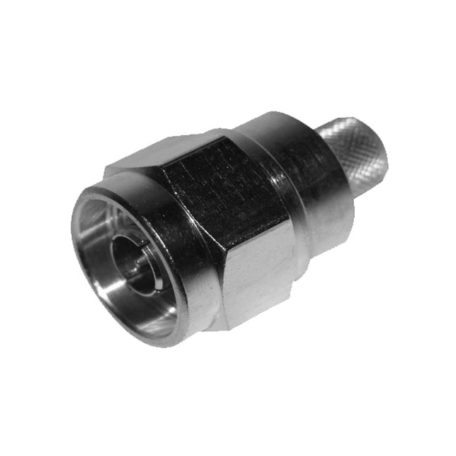 Pulse N-119H N-Male Connector, 19mm Hex Nut, Crimp - RG214 Cable