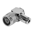 Pulse N-41 Right Angle N-Male Connector, Solder/Clamp - RG142, RG223 and RG58 Cables