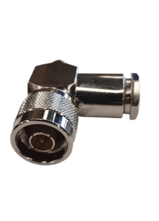 Pulse N-58 Male Right Angle Connector - Solder/Clamp for RG213 Cable
