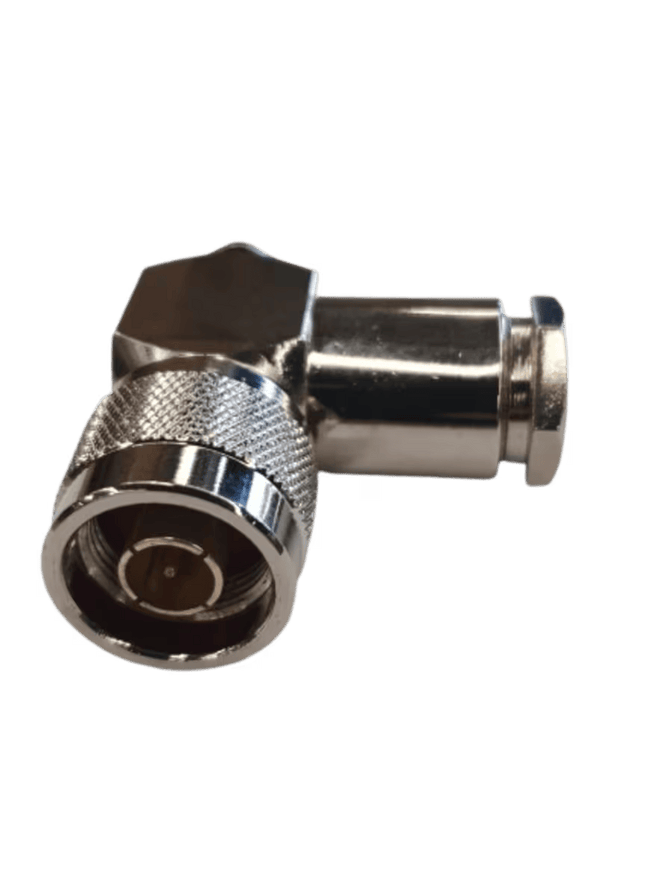 Pulse N-58 Male Right Angle Connector - Solder/Clamp for RG213 Cable