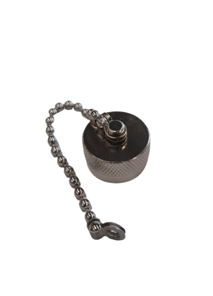 Pulse NCAP Type-N Female Protective Cap with Chain is designed to protect N female connectors from dust, moisture, and contaminants. Featuring a durable metal construction and a secure chain attachment, this cap prevents loss and damage.