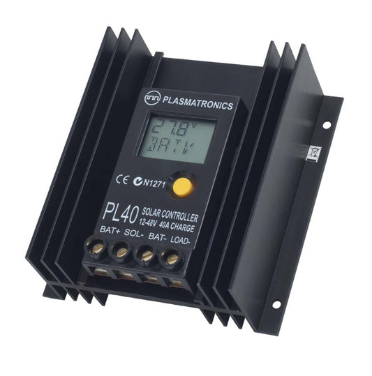 Plasmatronics PL40 PWM Solar Regulator, 40A, 12-48V, LCD